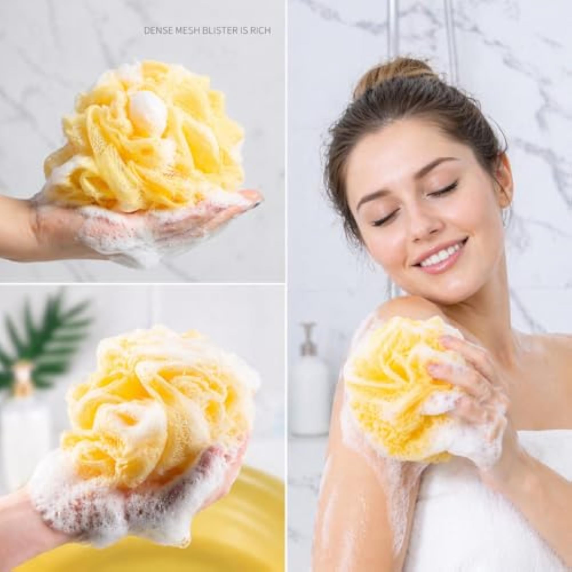 2-in-1 Bath Combo Pack with Silicone Back Scrubber